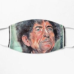 bob dylan watercolor portrait suzanns art	 Flat Mask