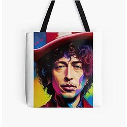 Bob Dylan Rock Star All Over Print Tote Bag