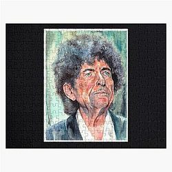 bob dylan watercolor portrait suzanns art	 Jigsaw Puzzle