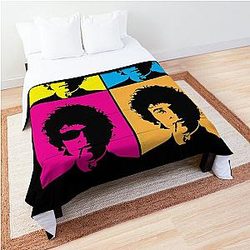 Vintage Bob Dylan's Face Design Music Fans Men Women Comforter