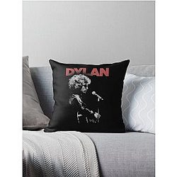 Chien sauvage Bob Dylan et classique moto Jetez Oreiller