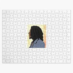 Silhouette of Bob Marley with Texture - Perfect Gift Jigsaw Puzzle