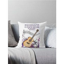 Bob Marley Transparent Throw Pillow
