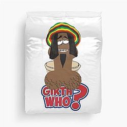 Funny Bob Marley Rasta Character Design Duvet Cover