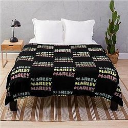 Bob Marley Music Inc Bob Smoking Spliff Double Sided Marley Perfect Gift Throw Blanket
