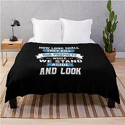 Bob Marley while we stand and look - Bob Marley Throw Blanket