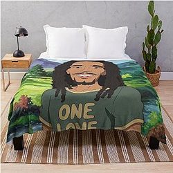 Bob Marley One Love Throw Blanket