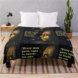 Conscious Bob Marley Throw Blanket
