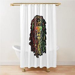 Bob Marley Lion T-shirt Shower Curtain