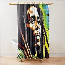 Bob Marley Cortina de chuveiro estilo