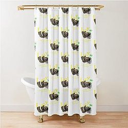 Preguiçoso Como um Sloth com Bob Marley Chapéu &amp; Bob cabelo perfeito presentes cortina de chuveiro