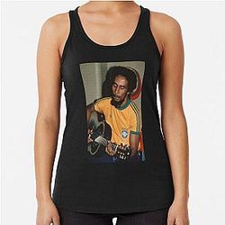 Bob Marley Guitar Racerback Tank Top