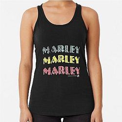 Bob Marley Music Inc Smoking Spliff Double Sided Marley Perfect Gift Racerback Tank Top