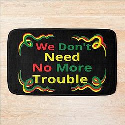 Bob Marley Nenhum problema Transparente Black Products Bath Mat