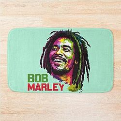 Arte de pixel Bob Marley Tapete de banho