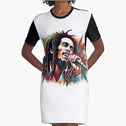 Bob Marley One Love Graphic T-Shirt Dress