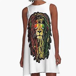 Bob Marley T-Shirt A Line Dress