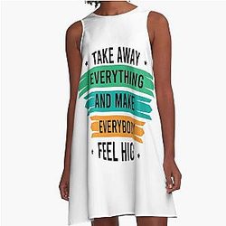 Tirar tudo E fazer com que todos se sintam bem - Levantem-se, levantem-se - Bob Marley citação canção Vestido de linha A