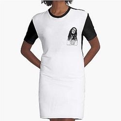 Bob Marley Positive Quotes Graphic T-Shirt Dress