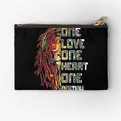 Retro Bob Marley Shirts One Love T-shirt Zipper Pouch