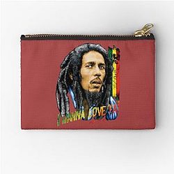 Bob Marley pixel reggae Zipper Pouch