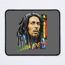 Bob Marley Pixel Reggae Music Mouse Pad