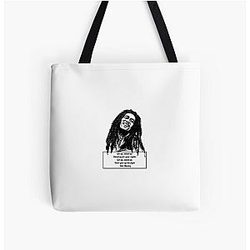 Bob Marley Positive Quotes All Over Print Tote Bag