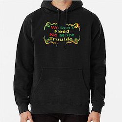 Bob Marley Sem mais problemas Pullover transparente Hoodie para produtos pretos