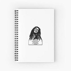 Bob Marley Positive Quote Spiral Notebook