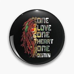 Retro Bob Marley Shirts One Heart T-shirt Pin