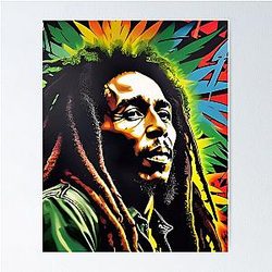 Bob Marley Graffiti Poster