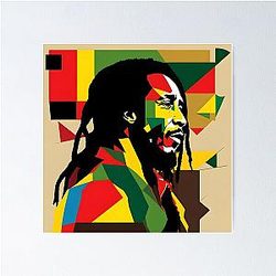 Bob Marley Abstract 포스터