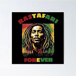 Rastafari pour toujours Bob Marley Affiche