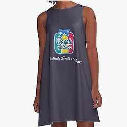 Vintage Graphic Gift A-Line Dress