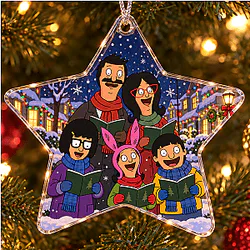 Belcher Family Christmas Carol Ornament NTT0710 Bob's Burgers Decoration