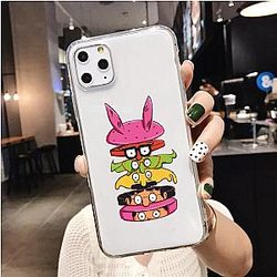 Bob’s Burgers Handy Cases - Burger Cartoon Print Soft TPU Clear iPhone Case