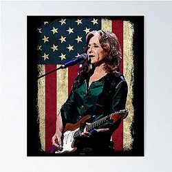 Vintage American Flag Bonnie Raitt Legend Poster