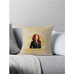 Yes I'm Old But I Saw Bonnie Raitt On Stage Throw Pillow