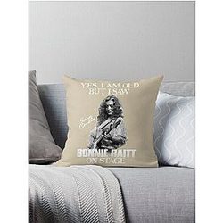 Yes I'm Old But I Saw Bonnie Raitt On Stage  Throw Pillow