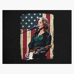 Vintage American Flag Bonnie Raitt Legend Jigsaw Puzzle