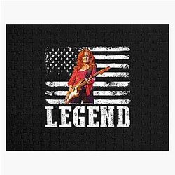 Distressed American Flag Bonnie Raitt Music Legend Jigsaw Puzzle