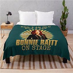 Yes I'm Old But I Saw Bonnie Raitt On Stage Throw Blanket