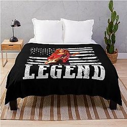 Distressed American Flag Bonnie Raitt Music Legend Throw Blanket
