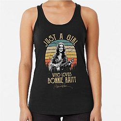 Just A Girl Who Loves Bonnie Raitt Vintage Racerback Tank Top