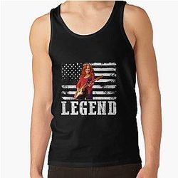 Distressed American Flag Bonnie Raitt Music Legend Tank Top