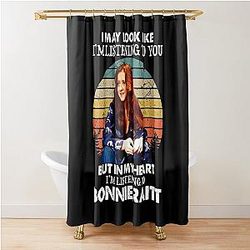 I May Look Like I'm Listening To You Bonnie Raitt Vintage Shower Curtain