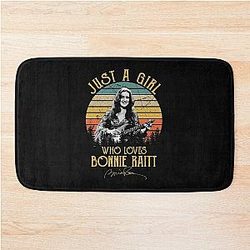 Just A Girl Who Loves Bonnie Raitt Vintage Bath Mat