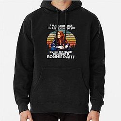I May Look Like I'm Listening To You Bonnie Raitt Vintage Pullover Hoodie