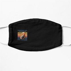 Retro Bonnie Raitt Girl I'm Not Old I'm Vintage  Flat Mask