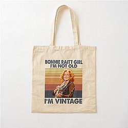 Retro Bonnie Raitt Girl I'm Not Old I'm Vintage  Cotton Tote Bag